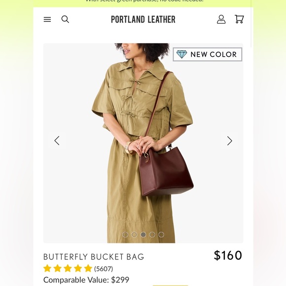 Portland Leather Butterfly Bucket Bag - Picture 8 of 8